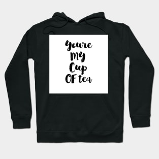 Calligraphy hand written phrases about tea Hoodie